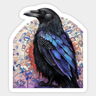 Crow Raven Corvid Birders Backyard Bird Watchers Sticker